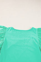 Load image into Gallery viewer, Mint Green Flutter Sleeve Square Neck Top
