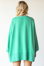 Load image into Gallery viewer, First Love Exposed Seam Round Neck Dropped Shoulder Blouse
