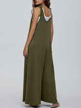 Load image into Gallery viewer, V-Neck Tie Shoulder Jumpsuit
