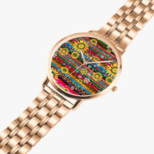 Load image into Gallery viewer, Ti Amo I love you - Exclusive Brand  - Leopard &amp; Sunflowers - Instafamous Steel Strap Quartz Watch
