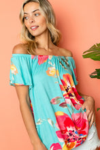 Load image into Gallery viewer, PLUS FLORAL OFF SHOULDER TOP
