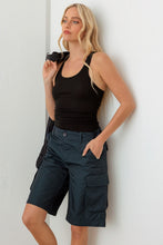 Load image into Gallery viewer, Tasha Apparel Navy Cargo Bermuda Shorts
