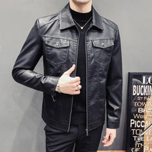 Load image into Gallery viewer, Mens Fall Winter Quilted Casual Leather Jacket
