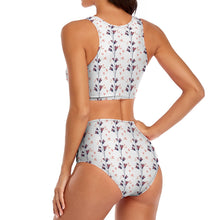 Load image into Gallery viewer, Ti Amo I love you - Exclusive Brand - Split 2pc Strappy Swimsuit
