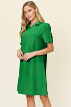 Load image into Gallery viewer, Double Take Full Size Texture Collared Neck Short Sleeve Dress
