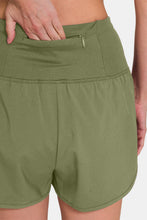 Load image into Gallery viewer, Zenana High-Waisted Zippered Back Pocket Active Shorts
