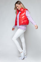 Load image into Gallery viewer, Snobbish Zip Up Turtleneck Shiny Quilted Vest
