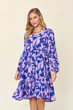 Load image into Gallery viewer, Double Take Full Size Printed Ruffle Hem Dress with Pocket
