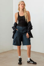 Load image into Gallery viewer, Tasha Apparel Navy Cargo Bermuda Shorts
