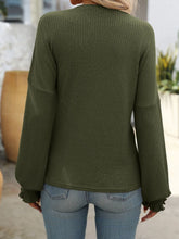 Load image into Gallery viewer, Ribbed Round Neck Long Sleeve T-Shirt
