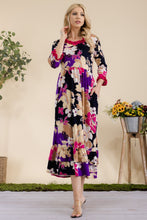 Load image into Gallery viewer, Celeste Full Size Floral Ruffled Midi Dress
