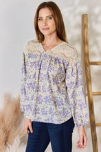 Load image into Gallery viewer, Hailey &amp; Co Full Size Lace Detail Printed Blouse
