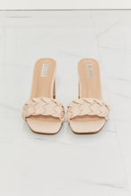 Load image into Gallery viewer, MMShoes Top of the World Braided Block Heel Sandals in Beige
