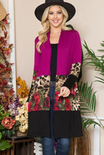 Load image into Gallery viewer, Celeste Full Size Color Block Open Front Cardigan
