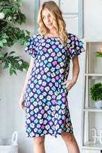 Load image into Gallery viewer, Heimish Full Size Floral Ruffled Short Sleeve Dress with Pockets

