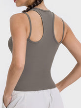 Load image into Gallery viewer, Cutout Round Neck Racerback Active Tank
