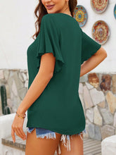 Load image into Gallery viewer, V-Neck Flutter Sleeve T-Shirt
