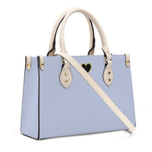 Load image into Gallery viewer, Ti Amo I love you - Exclusive Brand - Periwinkle Grey 2 - Luxury Womens PU Tote Bag - Cream Straps
