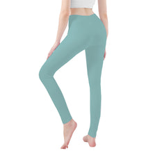 Load image into Gallery viewer, Ti Amo I love you - Exclusive Brand - Shadow Green 2 - Angry Fish  - Womens / Teen Girls  / Womens Plus Size  - Yoga Leggings - Sizes XS-3XL
