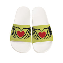 Load image into Gallery viewer, Ti Amo I love you - Exclusive Brand - Tacha - Skeleton Hands with Heart -  Slide Sandals - White Soles
