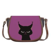 Load image into Gallery viewer, Ti Amo I love you - Exclusive Brand - Cannon Pink -  Black Cat - Saddle Bag
