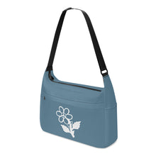 Load image into Gallery viewer, Ti Amo I love you - Exclusive Brand - Smalt Blue 2 - White Daisy - Journey Computer Shoulder Bag
