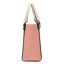 Load image into Gallery viewer, Ti Amo I love you - Exclusive Brand - Light Salmon Pink - Luxury Womens PU Tote Bag - Cream Straps
