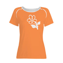 Load image into Gallery viewer, Ti Amo I love you - Exclusive Brand - Coral - White Daisy - Women&#39;s T shirt - Sizes XS-2XL
