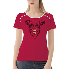 Load image into Gallery viewer, Ti Amo I love you - Exclusive Brand - Cardinal - Heart with Wongs - Women&#39;s T shirt - Sizes XS-2XL
