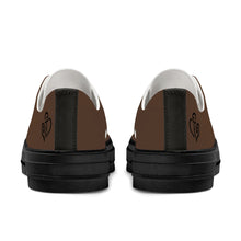 Load image into Gallery viewer, Ti Amo I love you - Exclusive Brand - Tuk Tuk - Double Black Heart - Unisex Classic Low Top Canvas Shoes - Black Soles
