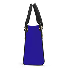 Load image into Gallery viewer, Ti Amo I love you - Exclusive Brand - Egyptian Blue - Luxury Womens PU Tote Bag - Black Straps
