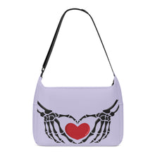 Load image into Gallery viewer, Ti Amo I love you - Exclusive Brand - Very Light Purple - Skeleton Heart Hands  -  Journey Computer Shoulder Bag
