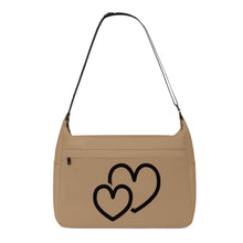 Load image into Gallery viewer, Ti Amo I love you - Exclusive Brand  - Teak - Double Black Heart - Journey Computer Shoulder Bag
