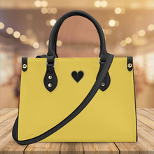 Load image into Gallery viewer, Ti Amo I love you - Exclusive Brand - Mustard Yellow - Luxury Womens PU Tote Bag - Black Straps
