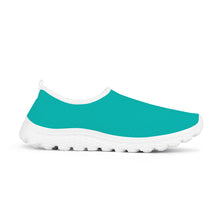 Load image into Gallery viewer, Ti Amo I love you - Exclusive Brand - Tiffany Blue - Double White Heart - Women&#39;s Mesh Running Shoes - White Soles
