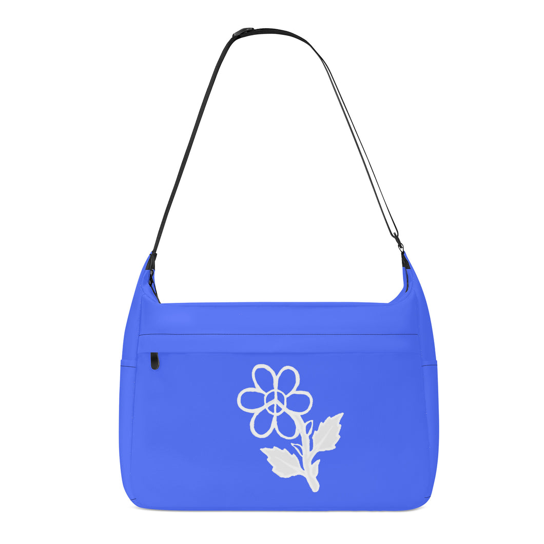 Ti Amo I love you - Exclusive Brand  - Neon Blue - White Daisy -  Journey Computer Shoulder Bag