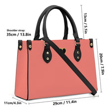 Load image into Gallery viewer, Ti Amo I love you - Exclusive Brand - Tea Rose - Luxury Womens PU Tote Bag - Black Straps
