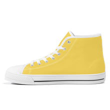 Load image into Gallery viewer, Ti Amo I love you - Exclusive Brand -  Mustard Yellow - High-Top Canvas Shoes - White Soles
