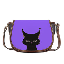 Load image into Gallery viewer, Ti Amo I love you - Exclusive Brand - Heliotrope 3 - Black Cat - Saddle Bag
