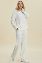 Load image into Gallery viewer, Double Take Full Size Cable-Knit Long Sleeve Top and Pants Set
