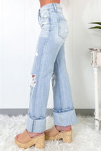 Load image into Gallery viewer, Distressed High Waist Jeans with Pockets
