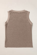 Load image into Gallery viewer, Gray Ribbed V Neck Tank
