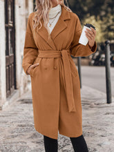 Load image into Gallery viewer, Perfee Dropped Shoulder Tie Waist Coat

