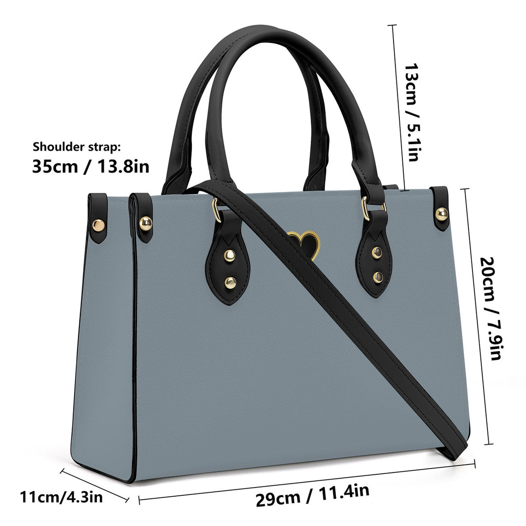 Ti Amo I love you - Exclusive Brand - Regent Grey - Luxury Womens PU Tote Bag - Black Straps