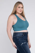 Load image into Gallery viewer, Plus Ribbed Cropped Racerback Tank Top
