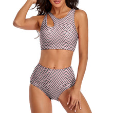 Load image into Gallery viewer, Ti Amo I love you - Exclusive Brand - Split 2pc Strappy Swimsuit
