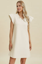 Load image into Gallery viewer, Double Take Full Size Ruffled V-Neck Cap Sleeve Dress

