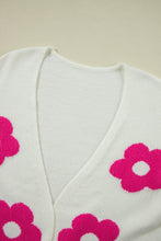 Load image into Gallery viewer, Rose Red Flower Pattern Open Front Cardigan
