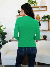 Load image into Gallery viewer, Ruched Mock Neck Long Sleeve T-Shirt
