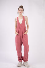 Load image into Gallery viewer, VERY J  Plunge Sleeveless Jumpsuit with Pockets
